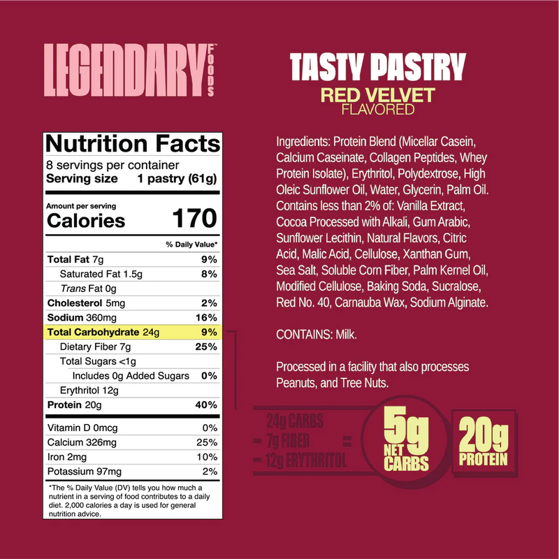 Red Velvet Protein Pastry - Legendary Foods