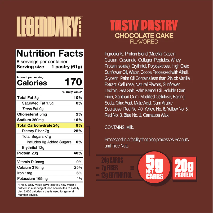 Chocolate Cake Protein Pastry - Legendary Foods