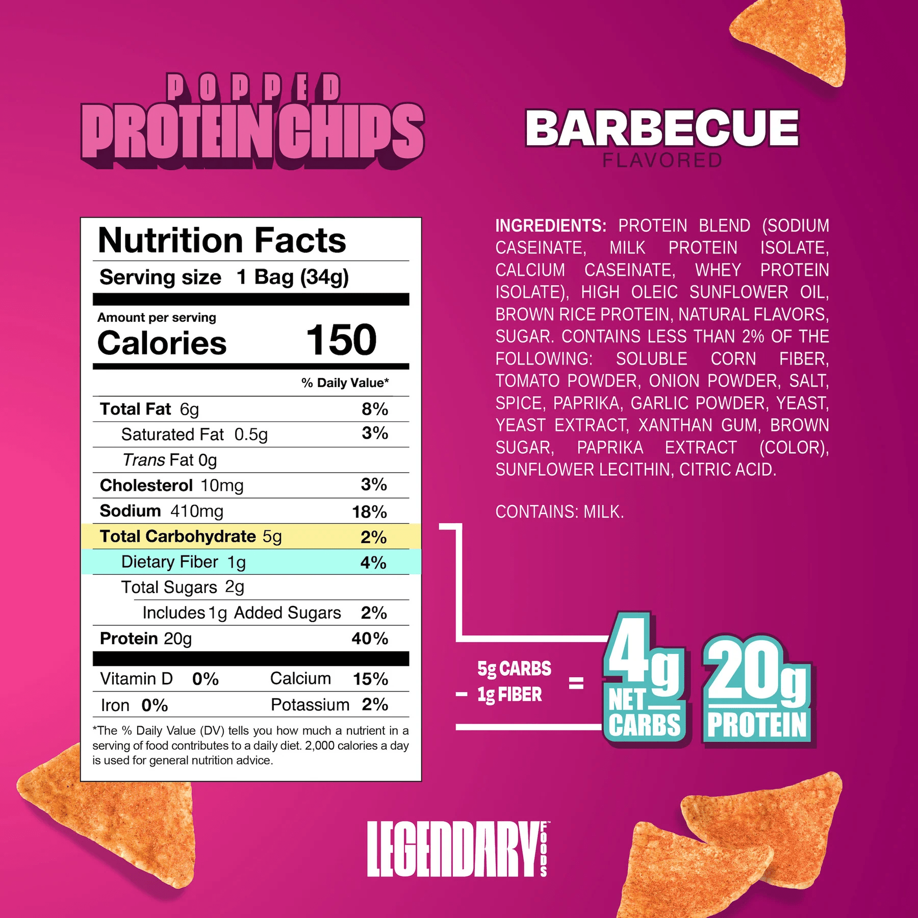 Legendary Barbecue Protein Chips