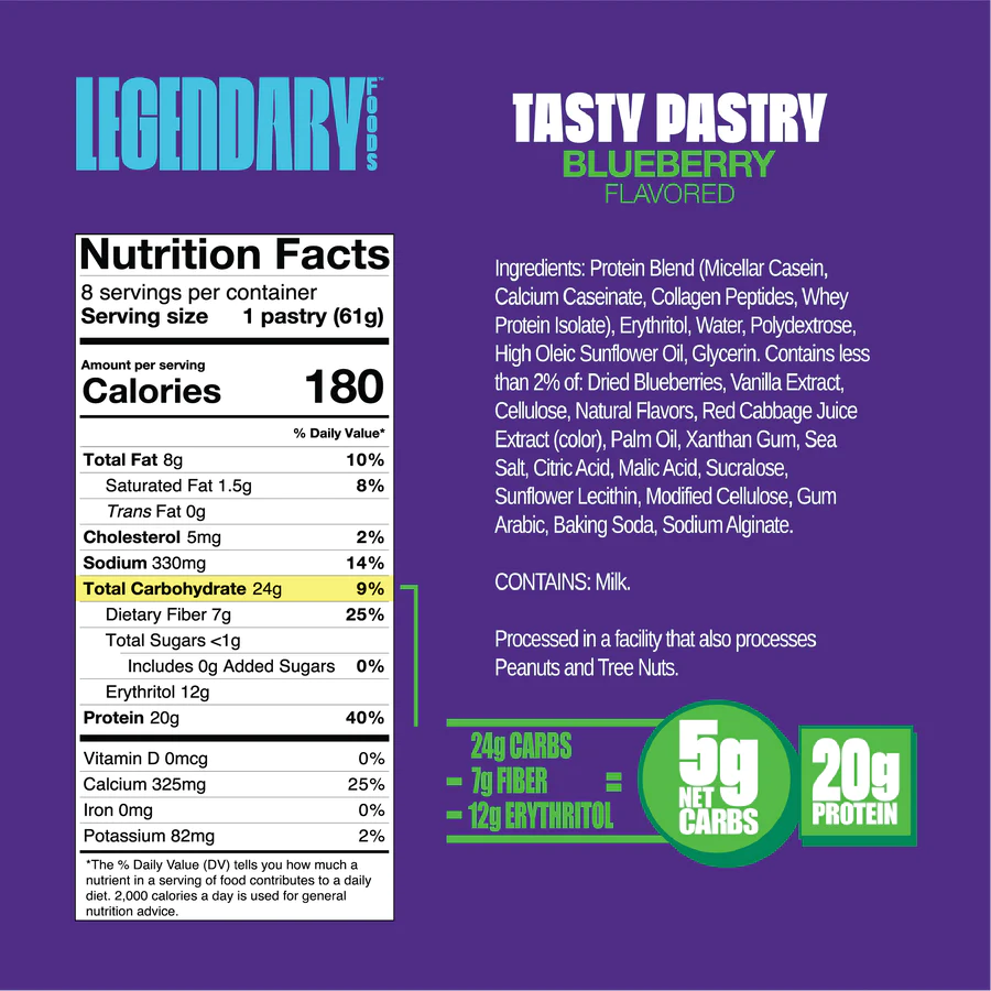 Blueberry Protein Pastry - Legendary Foods