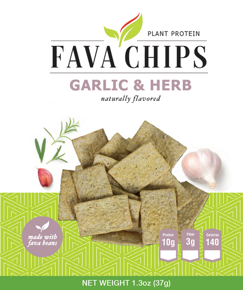Garlic and Herb Fava Chips