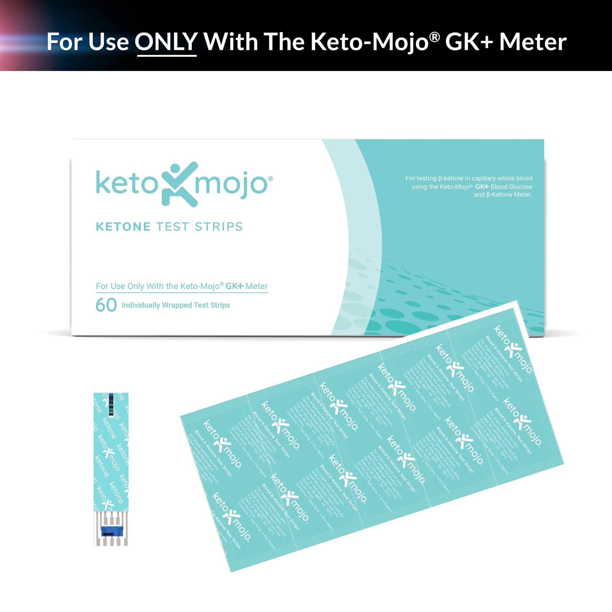 Keto Mojo Ketone Test Strips (60ct)