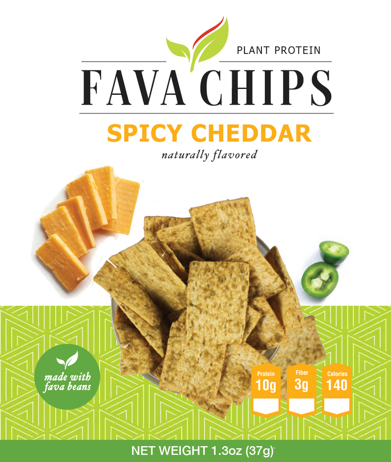 Spicy Cheddar Fava Chips